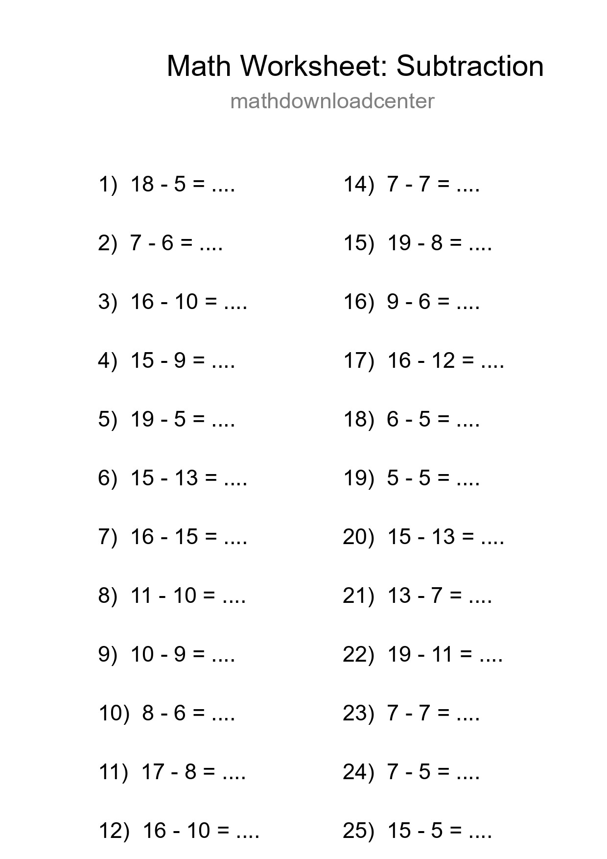 Free 26 Subtraction Math Worksheet For Grade 2 With Answers - Part 30