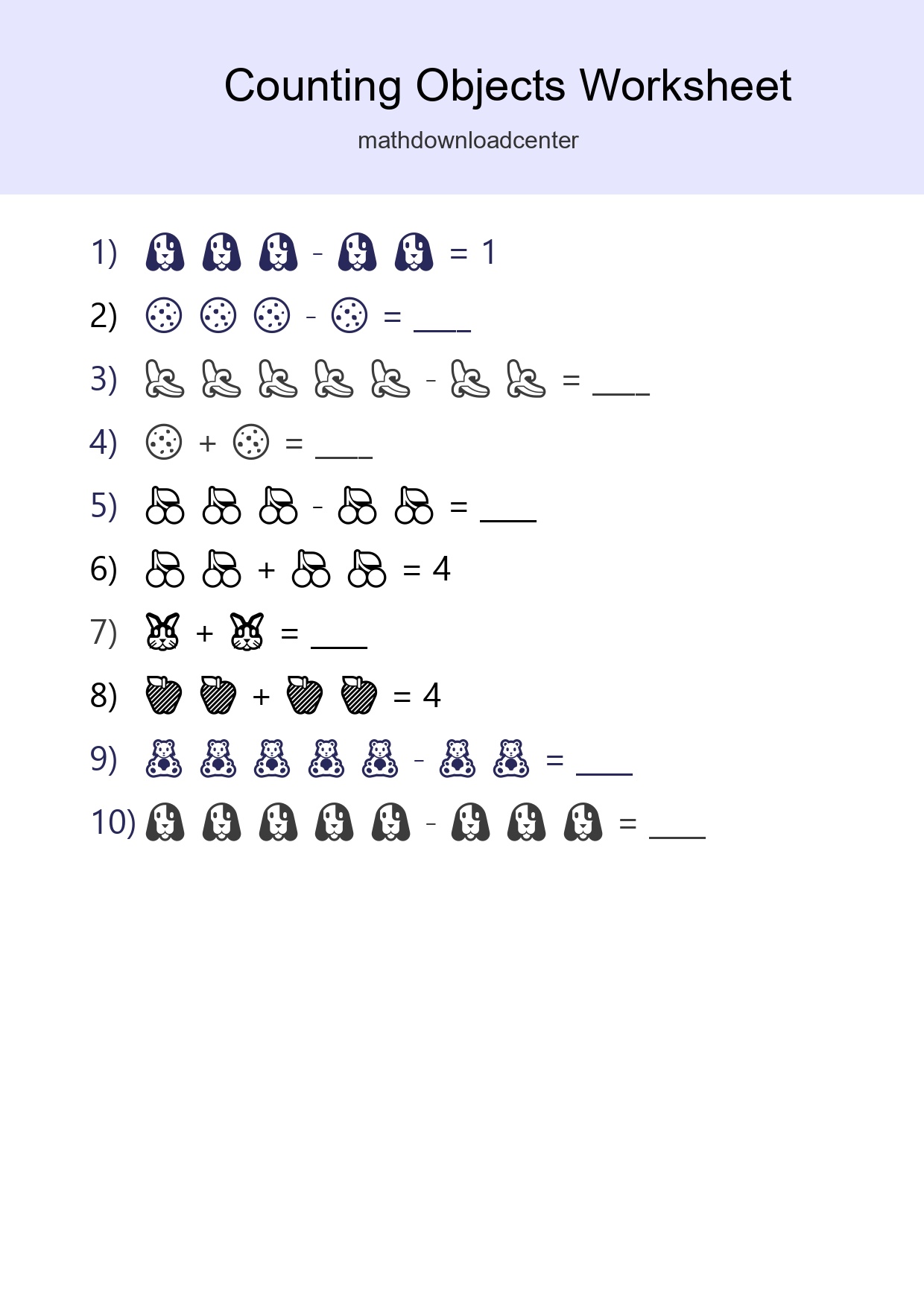 Pre-K Count The Objects Worksheet - Part 36