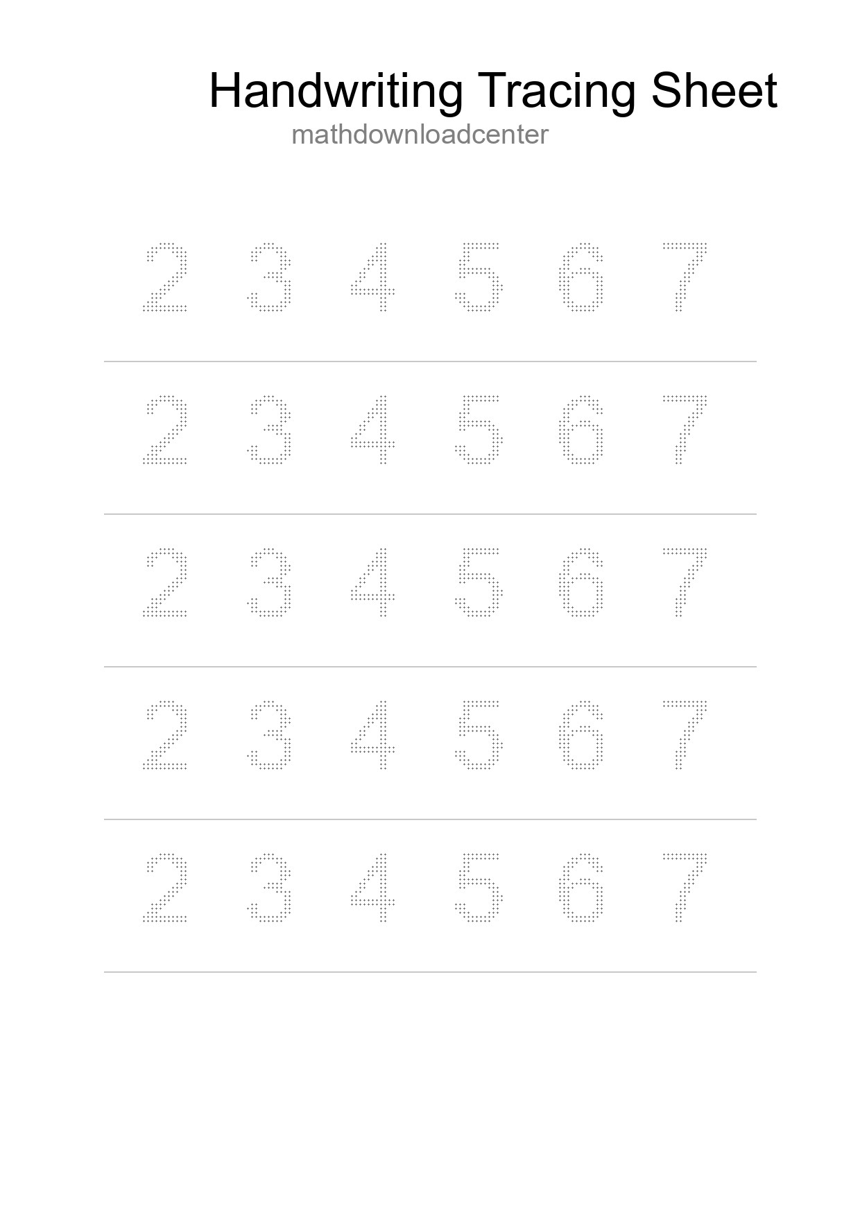 Printable Tracing Worksheet For Kids - Part 10