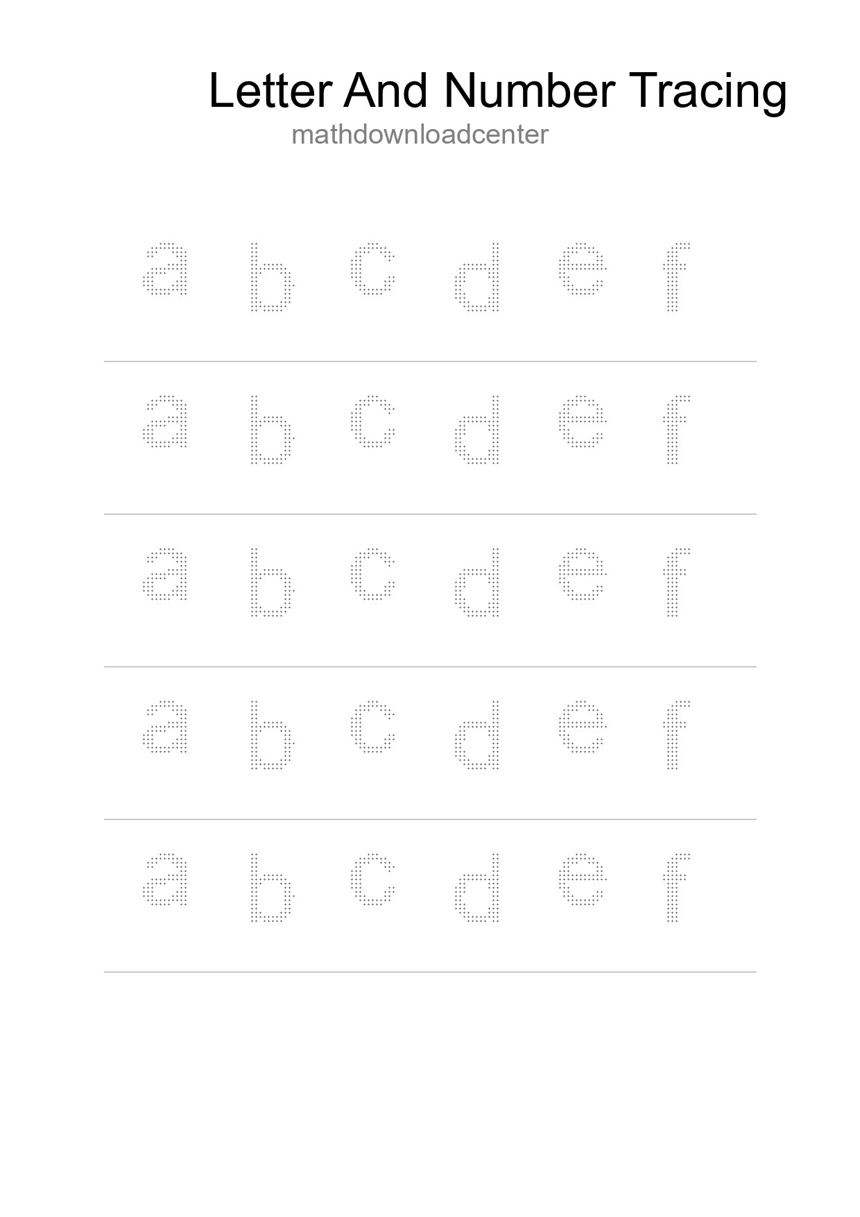 Printable Tracing Worksheet For Kids - Part 263