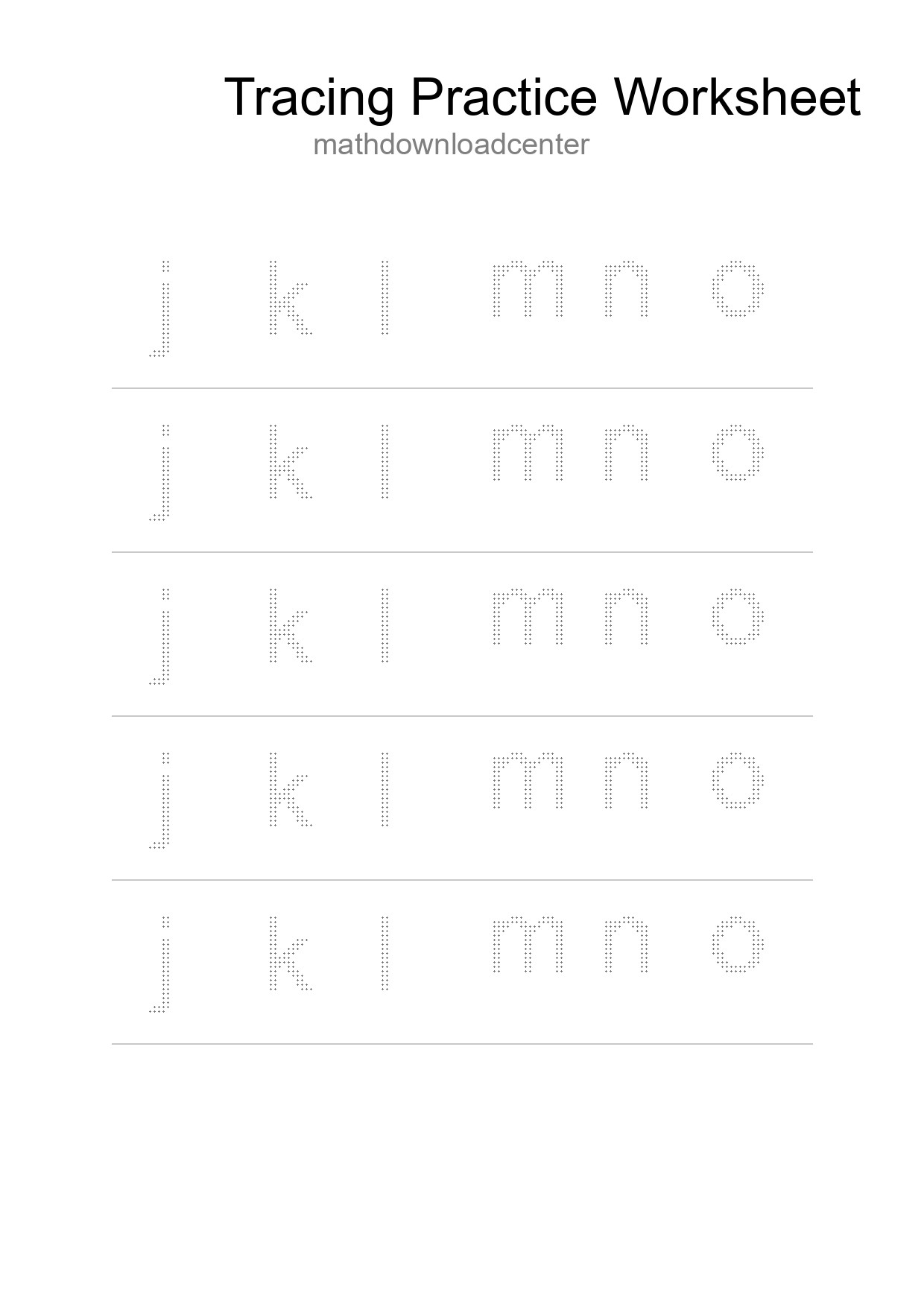 Printable Tracing Worksheet For Kids - Part 54