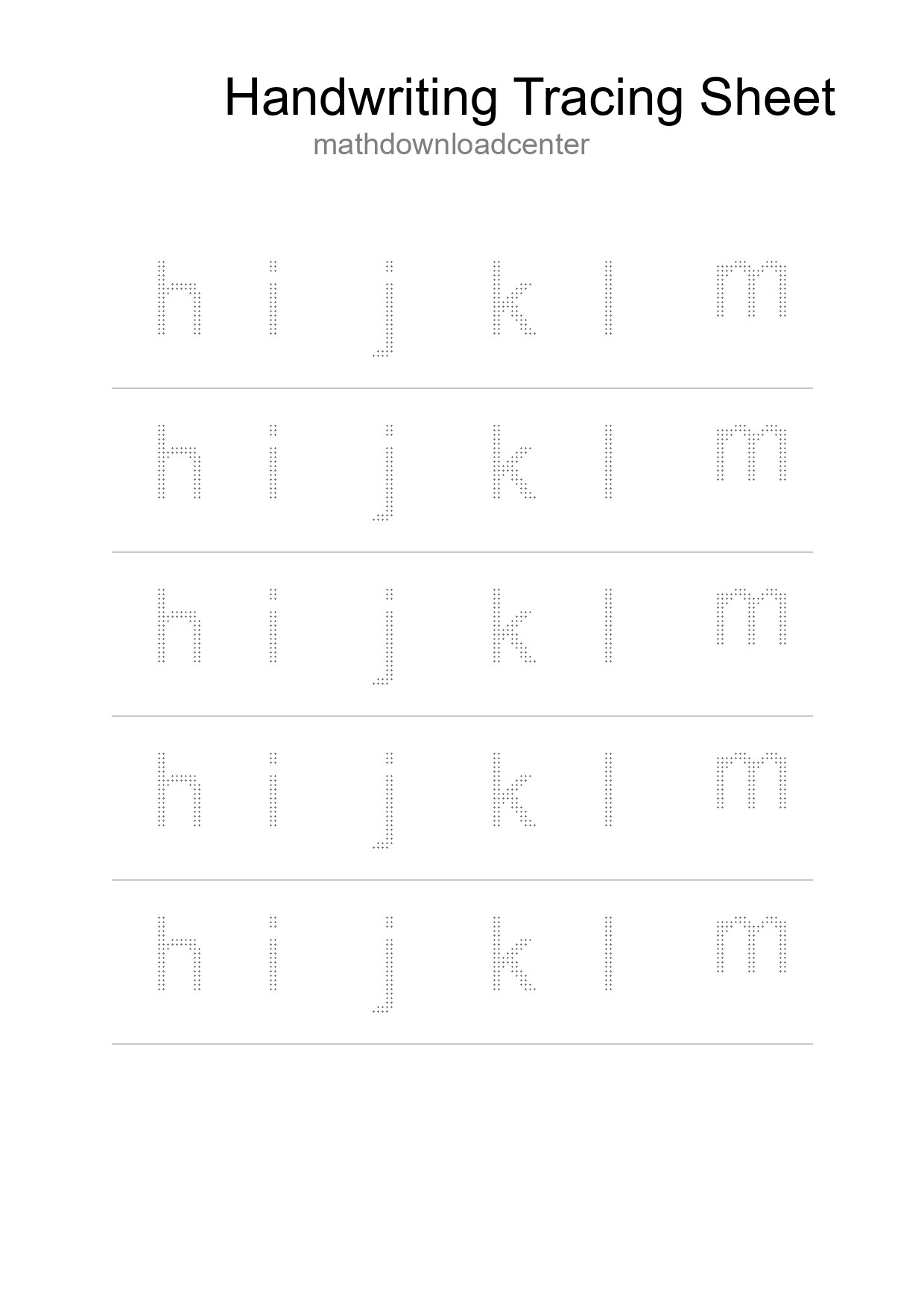 Printable Tracing Worksheet For Kids - Part 76