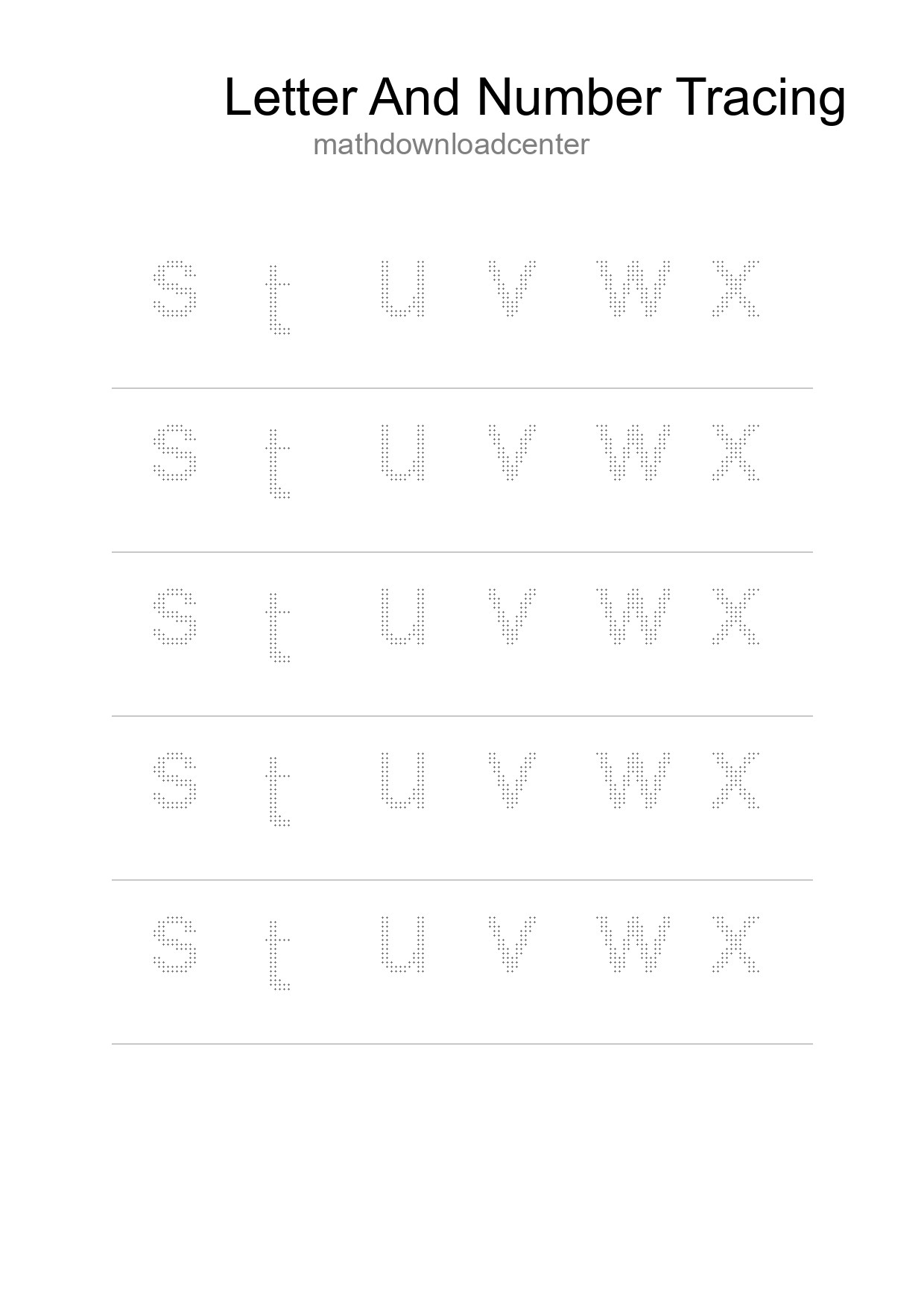 Printable Tracing Worksheet For Kids - Part 98